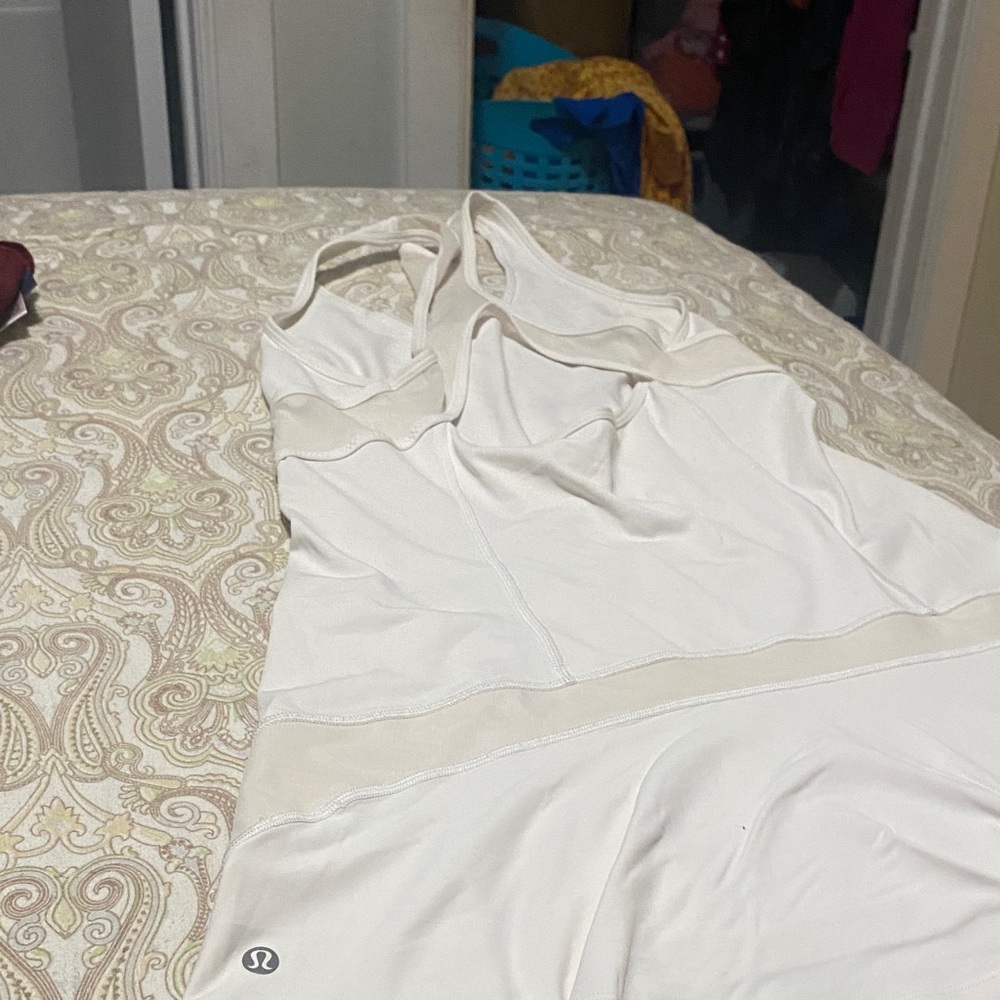 lululemon athletica Cream Racerback Athletic Dress